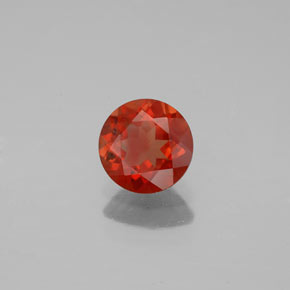 Labradorita andesina Laranja vermelha Natural 0.67ct, Corte Redondo, VS-SI