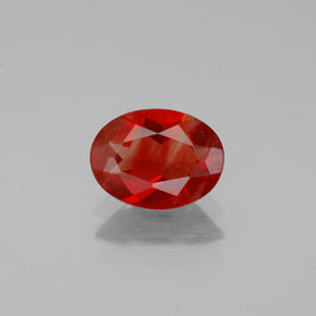 Andesina labradorita vermelho natural 0,80ct, corte oval, VS-SI