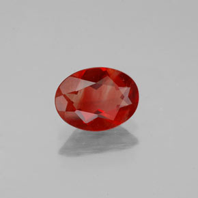 Andesina labradorita vermelho natural 0,80ct, corte oval, VS-SI