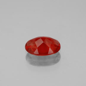 Andesina labradorita vermelho natural 0,80ct, corte oval, VS-SI