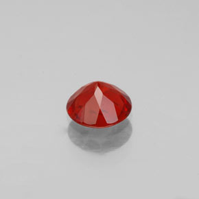 Andesina labradorita laranja avermelhado natural 0,62ct, corte redondo, VS-SI