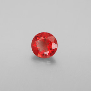 Andesina labradorita laranja natural 0,87ct, corte redondo, VS-SI