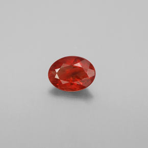 Andesina labradorita laranja natural 0,66ct, corte oval, VS-SI