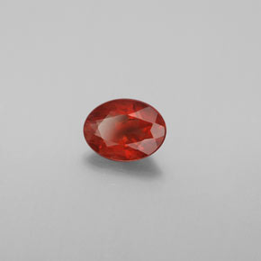 Andesina labradorita laranja natural 0,66ct, corte oval, VS-SI