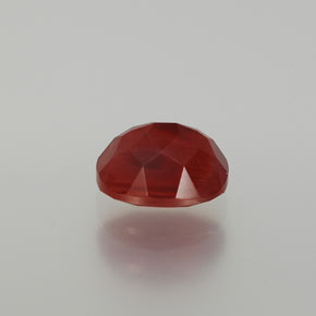 Andesina labradorita vermelho natural 1,63ct, corte oval, translúcido