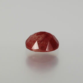 Andesina labradorita vermelho natural 1,50ct, corte oval, translúcido