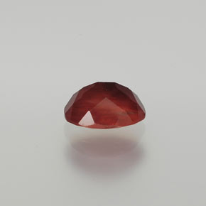 Andesina labradorita vermelho natural 1,36ct, corte oval, translúcido