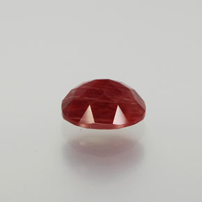 Andesina labradorita vermelho natural 1,47ct, corte oval, translúcido