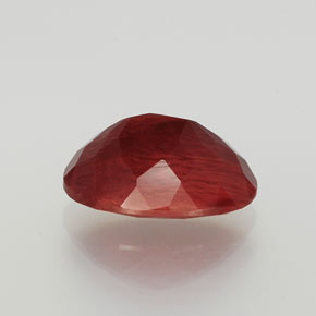 Labradorita andesina mel vermelho Natural 3.21ct, Corte Oval, Translúcido