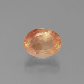 Labradorita andesina mel de laranja Natural 2.00ct, Corte Oval, Transparente