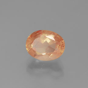 Labradorita andesina mel de laranja Natural 2.00ct, Corte Oval, Transparente