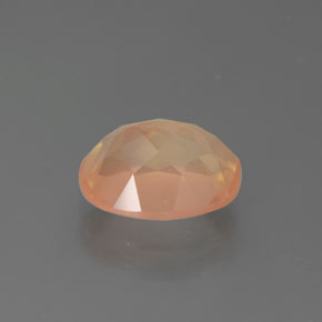 Andesina labradorita laranja natural 2,72ct, corte oval, transparente