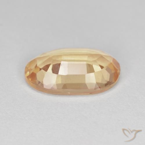Labradorita andesina Laranja Melão Natural 2.23ct, oval, Transparente