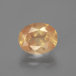 Andesina labradorita amarelo natural 2,70ct, corte oval, transparente