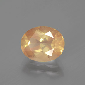 Andesina labradorita amarelo natural 2,70ct, corte oval, transparente