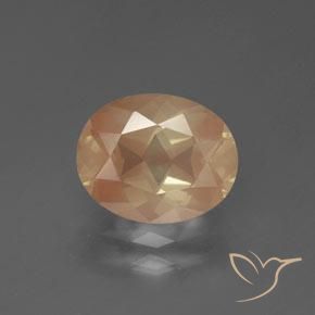 2.45ct Natural pêssego médio Labradorita andesina, oval, Transparente