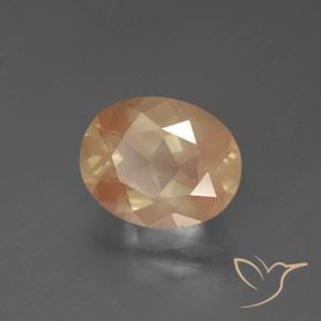 Labradorita andesina pêssego médio Natural 2.45ct, oval, Transparente