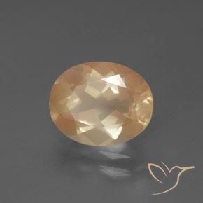 Labradorita andesina Dourado Pêssego Claro Natural 2.61ct, oval, Transparente