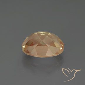 Labradorita andesina Pêssego Dourado Natural 2.70ct, Corte Oval, Transparente