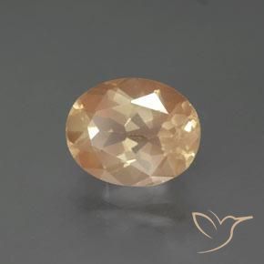 Labradorita andesina Laranja Dourado Natural 2.73ct, oval, Transparente