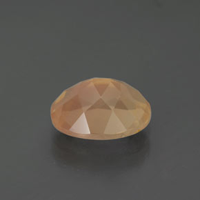 Andesina labradorita laranja natural 2,61ct, corte oval, transparente