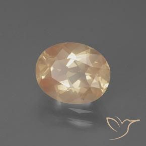 Labradorita andesina Laranja Pêssego Claro Natural 2.59ct, oval, Transparente