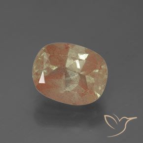 2.65ct Natural pêssego médio Labradorita andesina, Almofada, Transparente/Translúcido