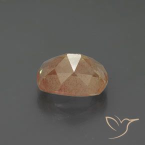Labradorita andesina pêssego médio Natural 2.65ct, Almofada, Transparente/Translúcido