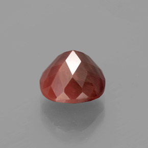 Andesina labradorita vermelho natural 3,12ct, almofada cortada, translúcido