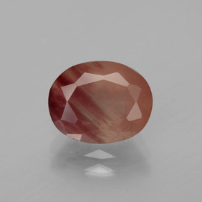 Labradorita andesina mel vermelho Natural 2.66ct, Corte Oval, Transparente