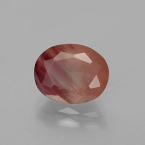 Labradorita andesina mel vermelho Natural 2.66ct, Corte Oval, Transparente