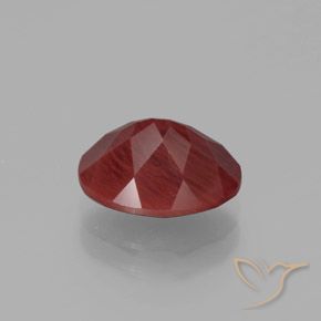 Andesina labradorita vermelho natural 2,62ct, corte oval, translúcido