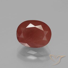 2.88ct Natural Laranja Vermelho Labradorita andesina, oval, Translúcido