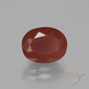 Labradorita andesina Laranja Vermelho Natural 2.88ct, oval, Translúcido