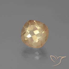 Labradorita andesina Dourado Pêssego Claro Natural 3.40ct, Almofada, Transparente
