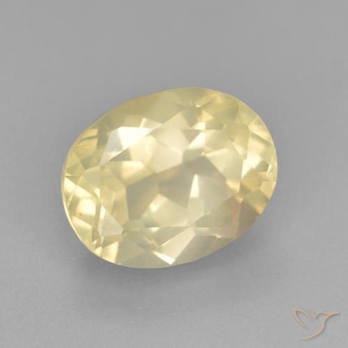Labradorita andesina Luz amarela Natural 3.27ct, oval, Transparente