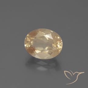 Labradorita andesina Dourado Pêssego Claro Natural 2.83ct, oval, Transparente