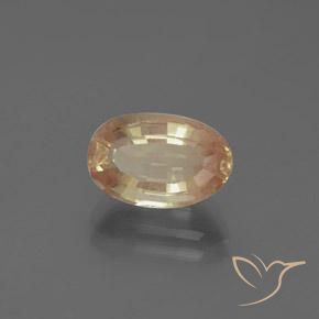 Labradorita andesina Pêssego Dourado Natural 2.71ct, oval, Transparente