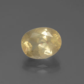 Labradorita andesina champanhe Natural 3.85ct, Corte Oval, Transparente