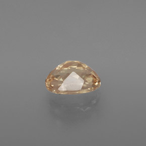 Andesina labradorita laranja natural 1,71ct, corte oval, transparente