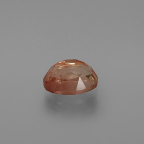 Andesina labradorita laranja natural 1,59ct, corte oval, transparente