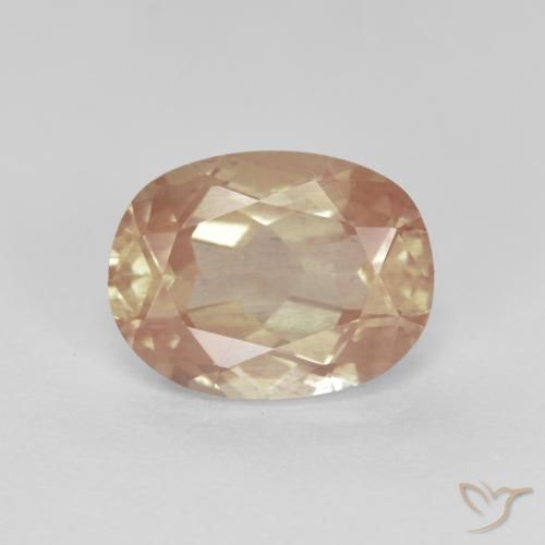 Andesina labradorita dourado natural 1,94ct, corte oval, transparente