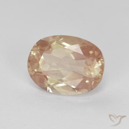 Andesina labradorita dourado natural 1,94ct, corte oval, transparente