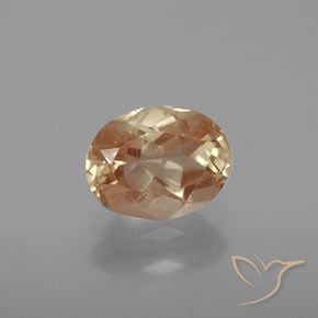 Andesina labradorita dourado natural 1,90ct, corte oval, transparente