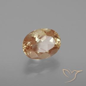 Andesina labradorita dourado natural 1,90ct, corte oval, transparente