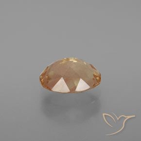 Andesina labradorita dourado natural 1,90ct, corte oval, transparente