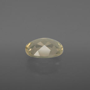 Andesina labradorita amarelo natural 1,61ct, corte oval, transparente