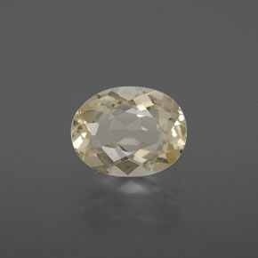 Andesina labradorita amarelo natural 1,87ct, corte oval, transparente