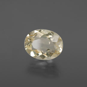 Andesina labradorita amarelo natural 1,87ct, corte oval, transparente