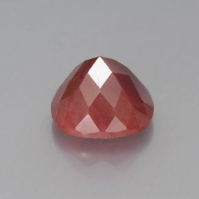 Andesina labradorita vermelho natural 2,38ct, almofada cortada, translúcido